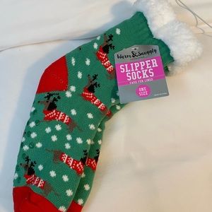 super fuzzy socks with grips on the bottom NEVER WORN NEW WITH TAGS